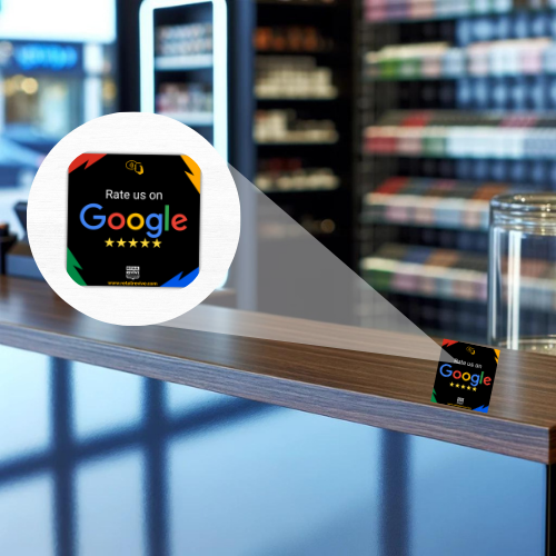 NFC Google review plaque for businesses — tap to leave a review
